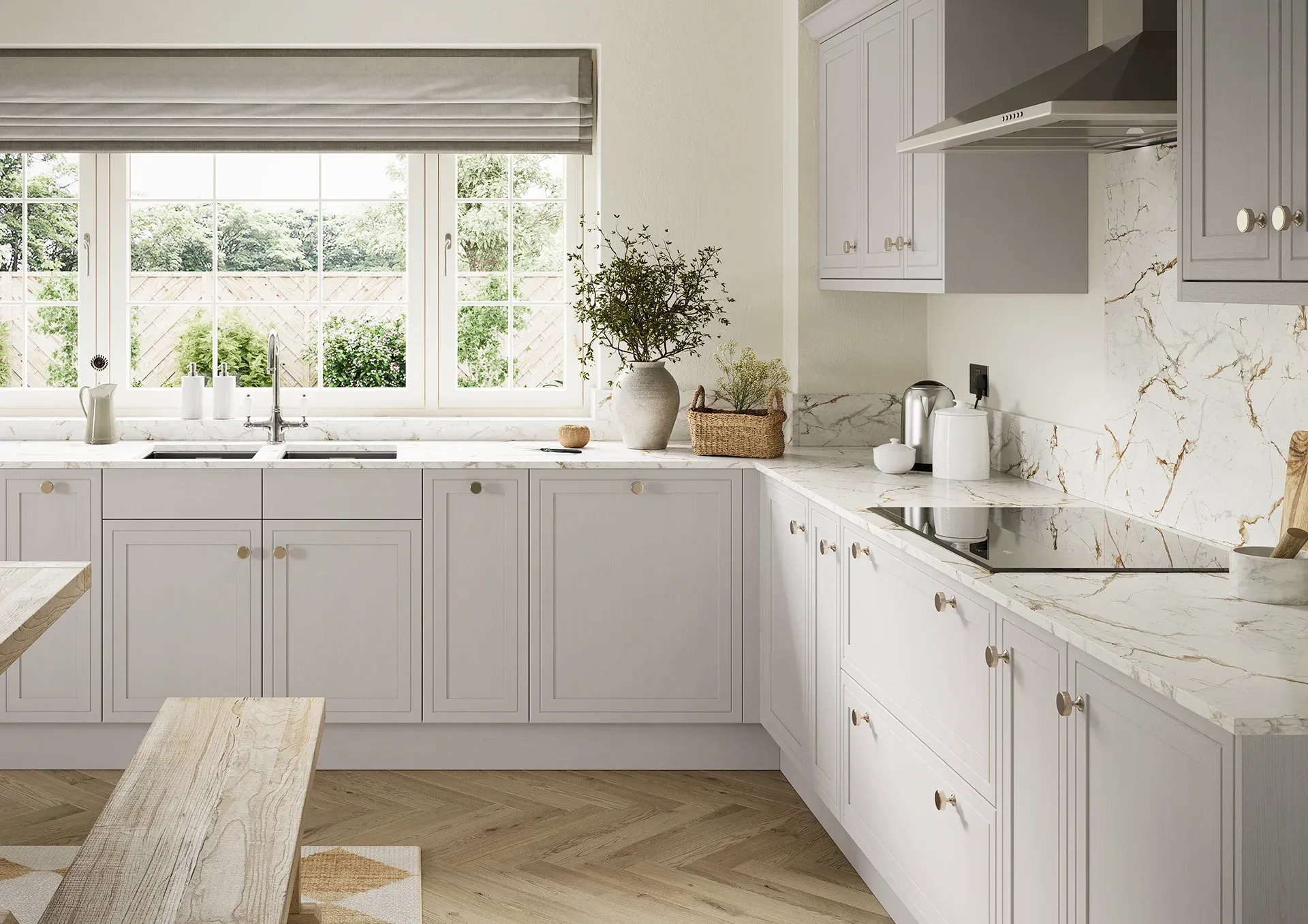 Shaker kitchen with Petworth Cashmere doors