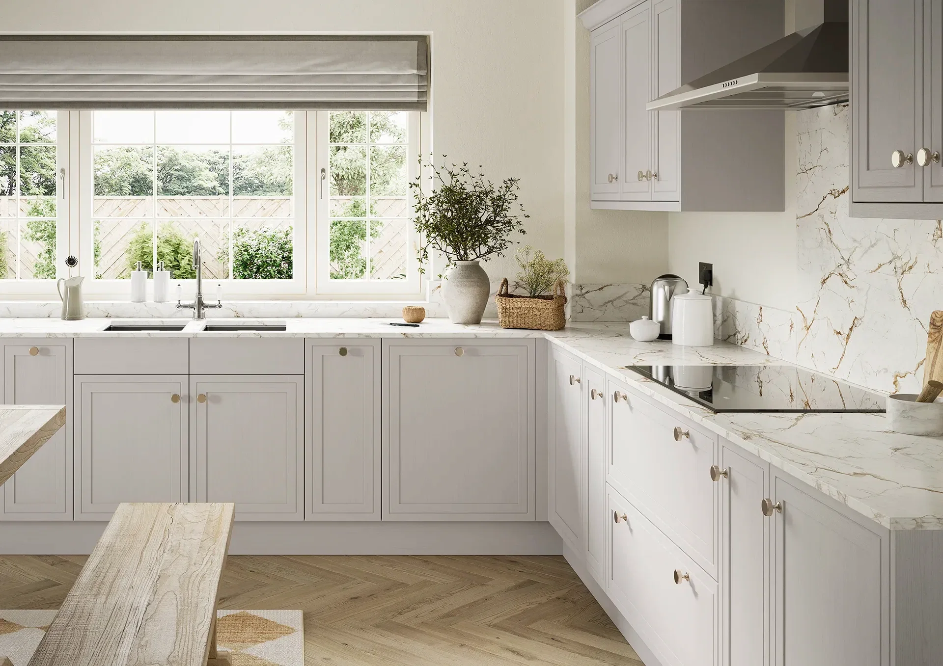 Shaker kitchen with Petworth Cashmere doors